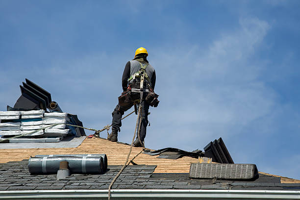 Professional Roofing technician working in Robbins, NC